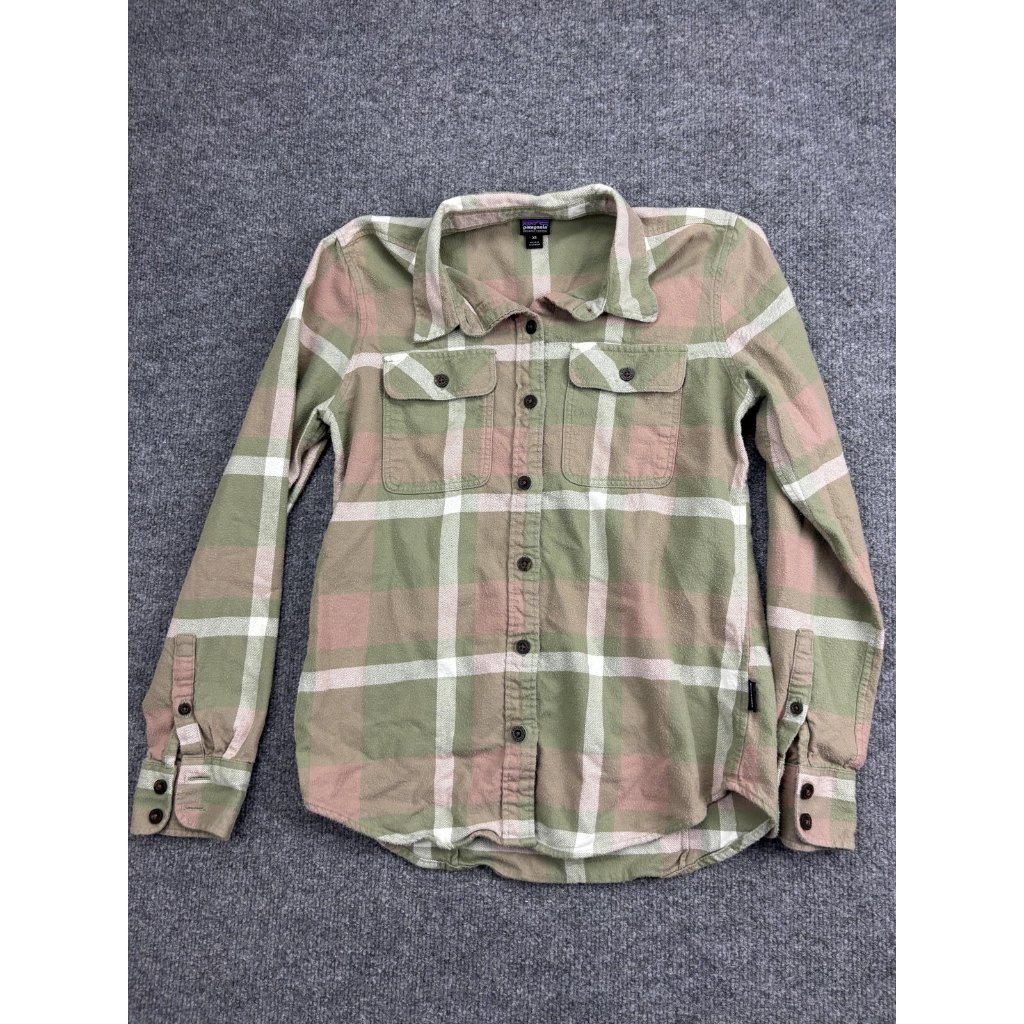 Patagonia Shirt Womens Xs Multicolor Plaid Organic Cotton Flannel Button Front